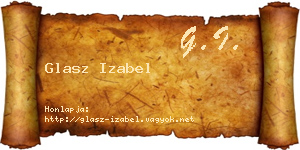 Glasz Izabel névjegykártya